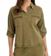 Wearables Women's Knapp Twill Utility Top In Leafy Green In Green