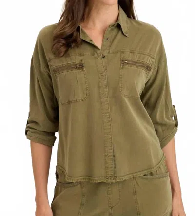 Wearables Women's Knapp Twill Utility Top In Leafy Green