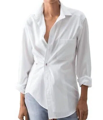 Pre-owned Wearcisco Crisp Men's Shirt In Tonal White Stripe - Size Xs/s