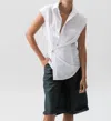 Wearcisco Cut Off Button Down Top In Gentlemen's Pink