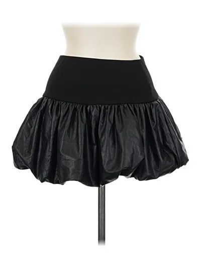Pre-owned Wearever Faux Leather Skirt In Black