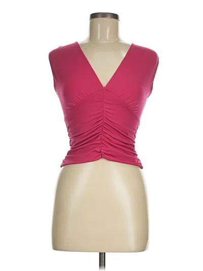 Pre-owned Wearever Sleeveless Blouse In Burgundy