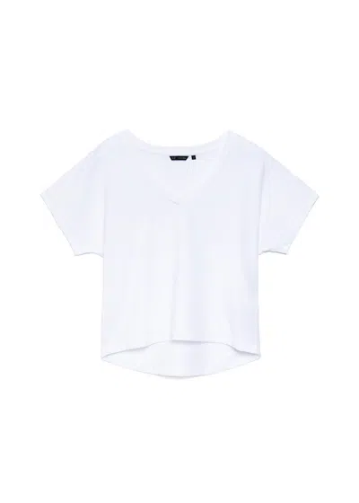Weartwo London Athena V-neck, Short Sleeve Top, White