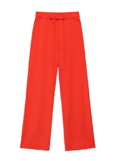 Weartwo London Orange / Red Goddess Wide Leg Trousers, Coral