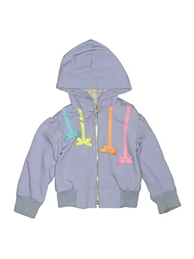 Pre-owned Weather Tamer Kids' Zip Up Hoodie In Purple