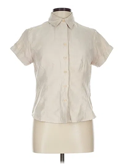Pre-owned Weather Vane Short Sleeve Blouse In White