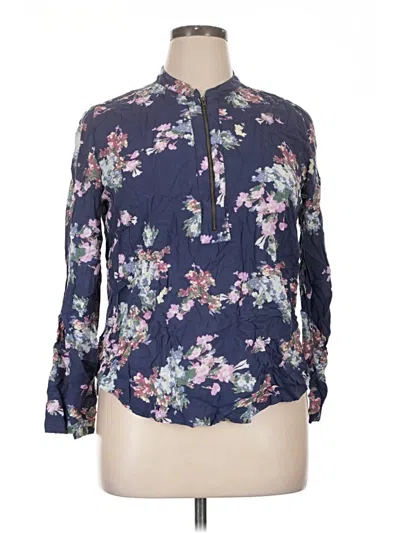 Pre-owned Weatherproof 3/4 Sleeve Blouse In Blue