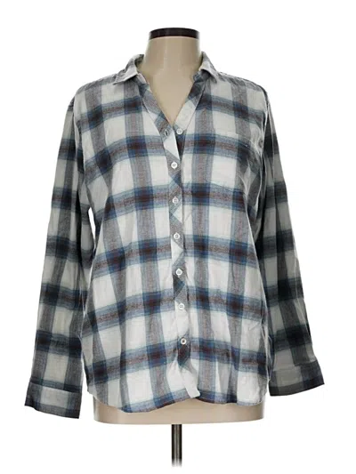 Pre-owned Weatherproof 3/4 Sleeve Button Down Shirt In Gray