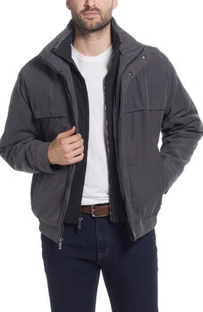 Weatherproof ® Bib Zip Jacket In Zinc