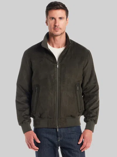 Weatherproof Big & Tall Men's Microsuede Bomber Olive - Size: Xxl In Multi