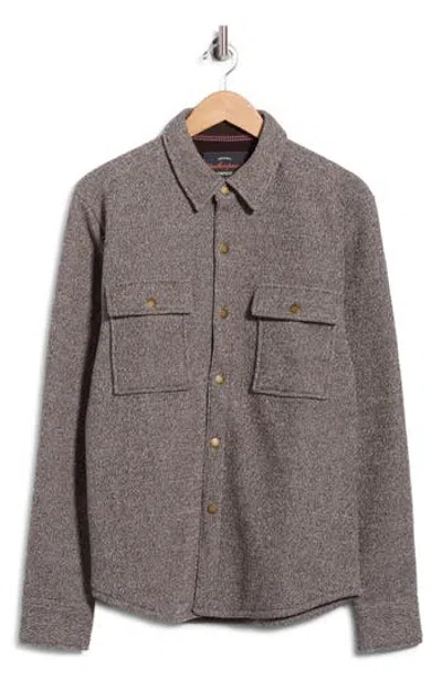 Weatherproof ® Bonded Waffle Shirt Jacket In Chocolate Torte
