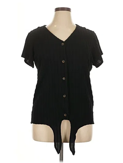 Pre-owned Weatherproof Cardigan Sweater In Black
