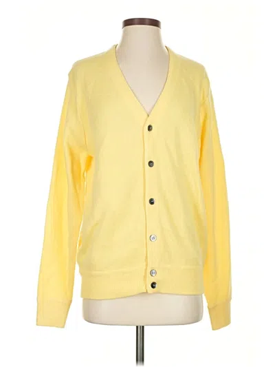 Pre-owned Weatherproof Cardigan Sweater In Yellow