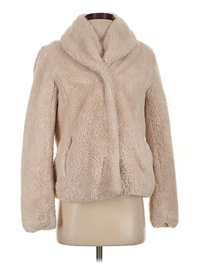 Pre-owned Weatherproof Faux Fur Jacket In Tan