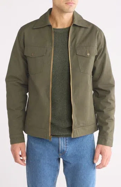 Weatherproof ® Faux Fur Lined Zip Trucker Jacket In Ivy Green