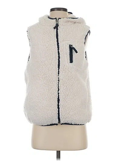 Pre-owned Weatherproof Faux Fur Vest In Ivory