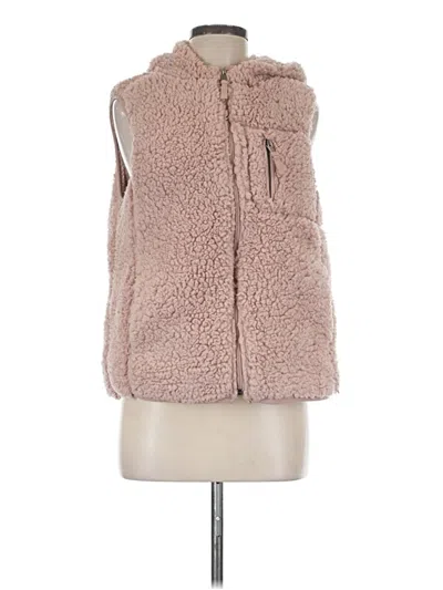 Pre-owned Weatherproof Faux Fur Vest In Pink