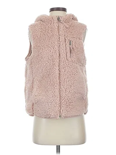 Pre-owned Weatherproof Faux Fur Vest In Pink