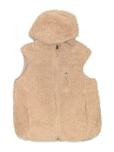 Pre-owned Weatherproof Kids' Faux Fur Vest In Tan