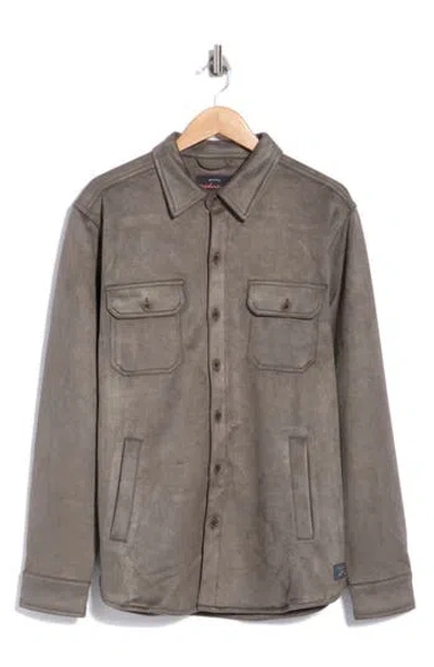 Weatherproof ® Faux Suede Shirt Jacket In Gray