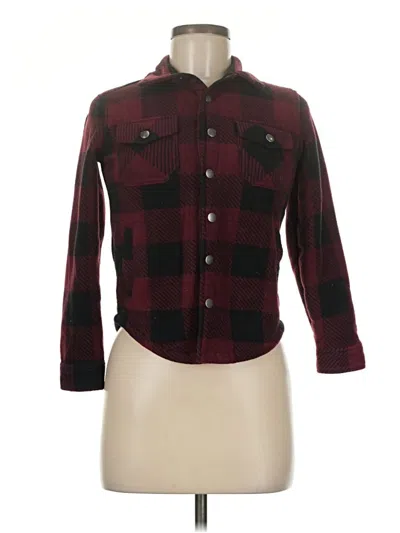 Pre-owned Weatherproof Fleece Jacket In Burgundy
