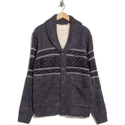 Weatherproof ® Jacquard Faux Shearling Lined Sweater In Gray