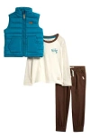 Weatherproof ® Kids' 3-piece Quilted Vest Set In Multi