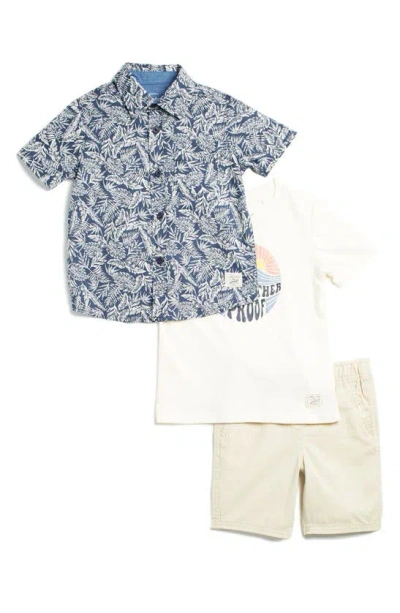 Weatherproof Kids' 3-piece Shirts & Shorts Set In Blue