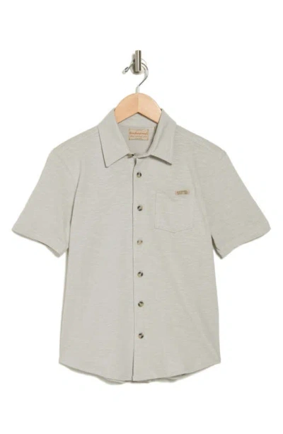Weatherproof Kids' Cotton Button-up Shirt In Gray