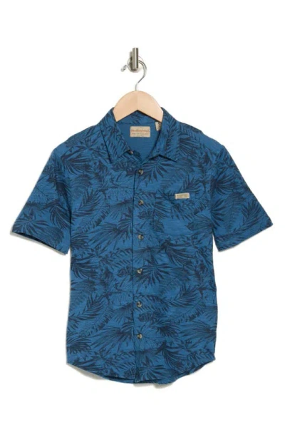 Weatherproof Kids' Cotton Button-up Shirt In Blue