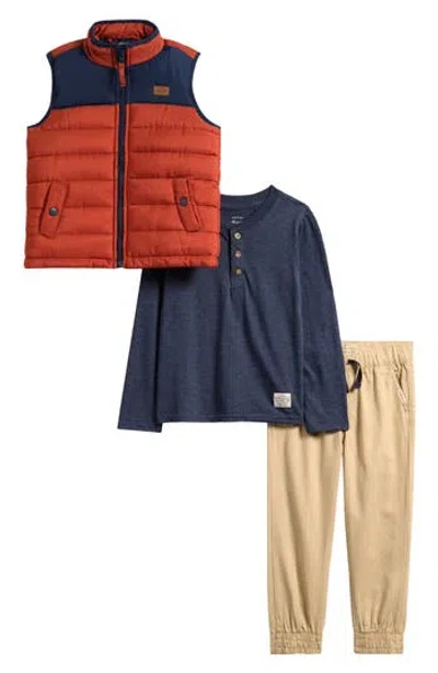 WEATHERPROOF WEATHERPROOF® KIDS' HENLEY, JOGGERS & PUFFER VEST SET