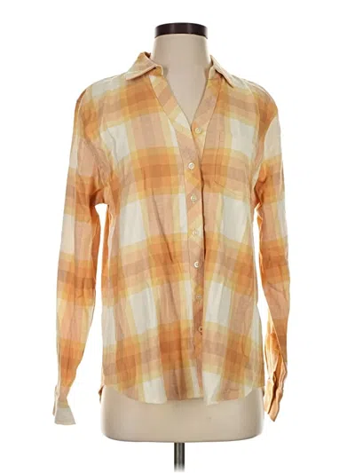 Pre-owned Weatherproof Long Sleeve Blouse In Orange