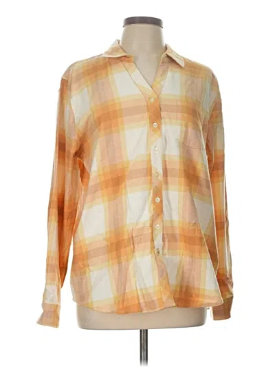 Pre-owned Weatherproof Long Sleeve Blouse In Orange