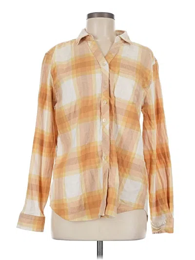 Pre-owned Weatherproof Long Sleeve Blouse In Orange