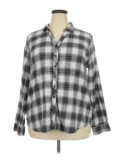 Pre-owned Weatherproof Long Sleeve Button Down Shirt In Black