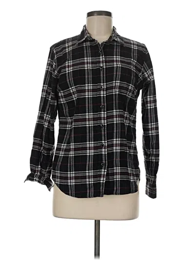 Pre-owned Weatherproof Long Sleeve Button Down Shirt In Black