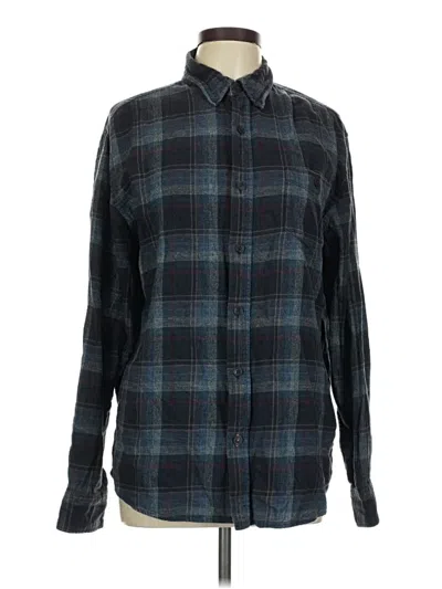 Pre-owned Weatherproof Long Sleeve Button Down Shirt In Blue