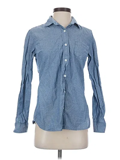 Pre-owned Weatherproof Long Sleeve Button Down Shirt In Blue