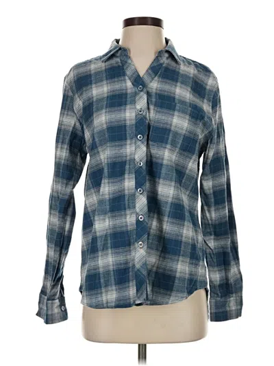 Pre-owned Weatherproof Long Sleeve Button Down Shirt In Blue