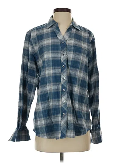 Pre-owned Weatherproof Long Sleeve Button Down Shirt In Blue