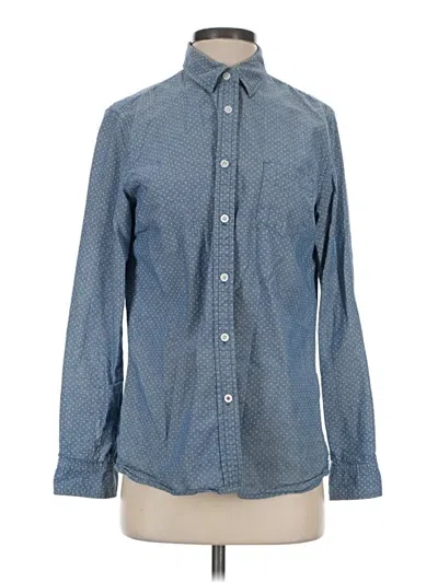 Pre-owned Weatherproof Long Sleeve Button Down Shirt In Blue