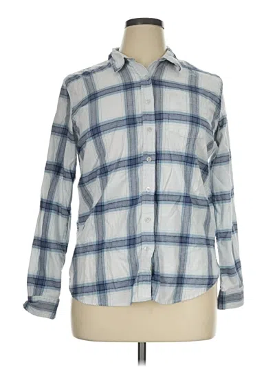 Pre-owned Weatherproof Long Sleeve Button Down Shirt In Blue