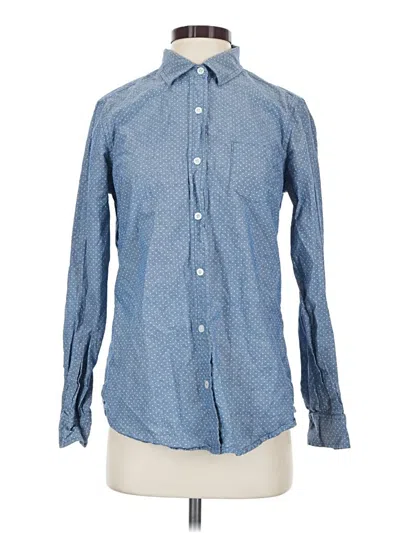 Pre-owned Weatherproof Long Sleeve Button Down Shirt In Blue