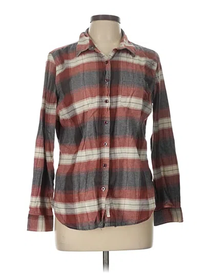 Pre-owned Weatherproof Long Sleeve Button Down Shirt In Brown