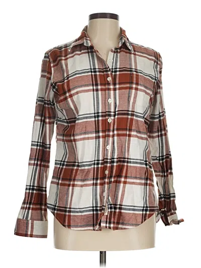 Pre-owned Weatherproof Long Sleeve Button Down Shirt In Brown