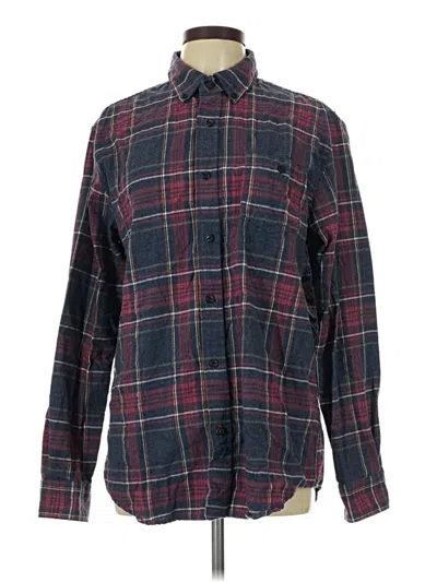 Pre-owned Weatherproof Long Sleeve Button Down Shirt In Burgundy