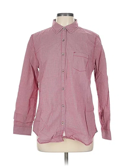 Pre-owned Weatherproof Long Sleeve Button Down Shirt In Burgundy