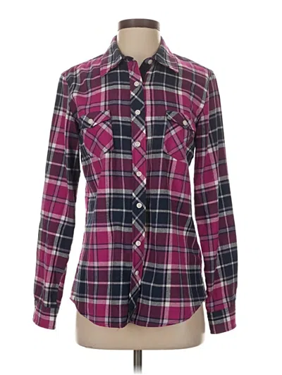 Pre-owned Weatherproof Long Sleeve Button Down Shirt In Burgundy
