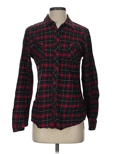 Pre-owned Weatherproof Long Sleeve Button Down Shirt In Burgundy