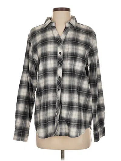 Pre-owned Weatherproof Long Sleeve Button Down Shirt In Gray